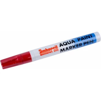 image of Ambersil - 32495-AA Aqua Paint Marker Pen 4mm - Red