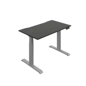 Image of Okoform Dual Motor Sit/Stand Heated Desk 1600x800x645-1305mm Black/Silver KF822502