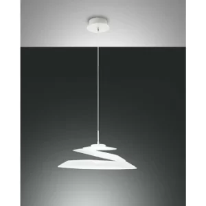 Image of Fabas Luce Aragon LED Dome Pendant Ceiling Lights White Glass