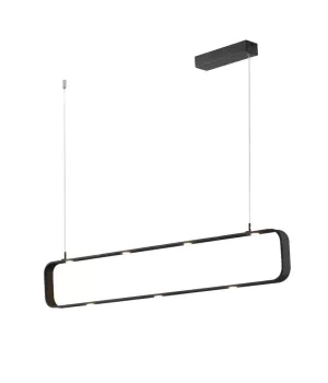 Image of MOKA LED Pendant Ceiling Light Brown 3150lm 3000K Dimmable 100x16x6.5cm