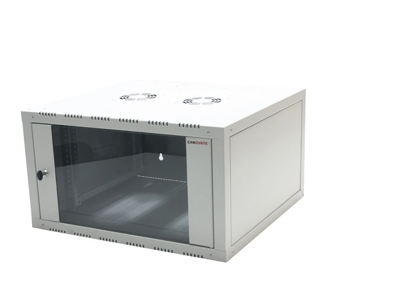Image of LogiLink W06E66G rack cabinet 6U Wall mounted rack Grey
