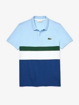 Lacoste Sportswear Colour Block Polo Shirt - Multi Size M Men