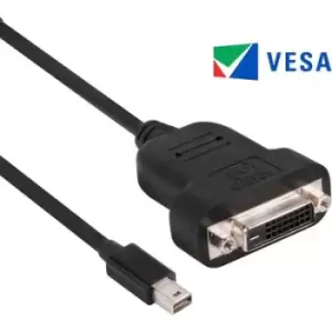 Image of club3D Mini DisplayPort / DVI Adapter cable Mini DisplayPort plug, DVI-D 24+1-pin plug 0.10 m Black CAC-1152 Halogen-free, Flame-retardant DisplayPort
