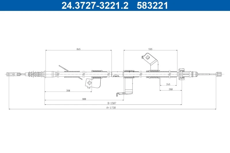 Image of Handbrake cable ATE 24.3727-3221.2