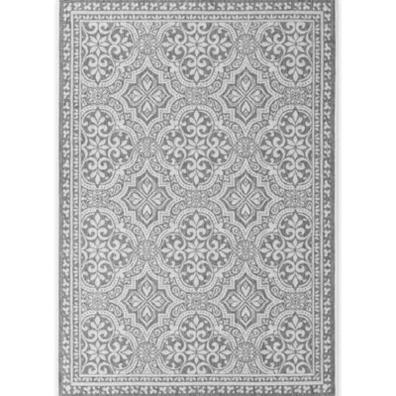 Image of The Rugs Rosel Reversible Rug Indoor Outdoor Vintage Flat Woven Low Pile In White