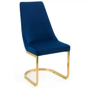 Julian Bowen Set Of 2 Vittoria Cantilever Dining Chairs Blue