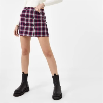 image of Jack Wills Bonita Check Mini Skirt - Blue