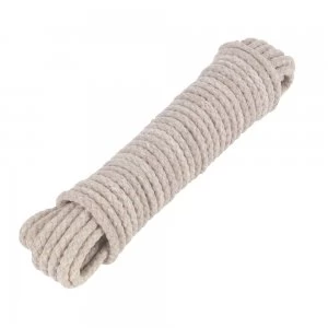 image of Wickes Waxed Cotton Sash Cord - White 6mm x 10m