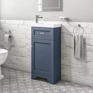 Image of 400mm Blue Cloakroom Vanity Unit with Basin - Baxenden