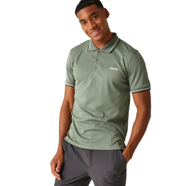 Image of Regatta Mens Oakmont Breathable Polo Shirt XXL - Chest 46-48' (117-122cm) Agave Green RMT287-E87-XXL