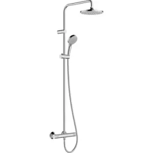 Image of Hansgrohe Vernis Blend EcoSmart Thermostatic Bar Diverter Mixer Shower in Chrome Brass