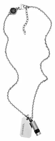 Image of Diesel DX1156040 Mens BRAVE ARMOR DOUBLE PENDANT Jewellery