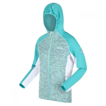 image of Regatta Walbury Full Zip Hooded Fleece - CoolAq/Turqu