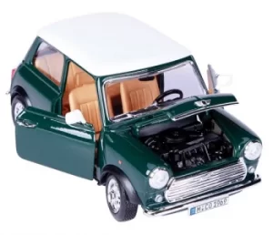 Bburago MINI COOPER 1969 1:16 Scale Model Gift Die Cast Sports Race Car GREEN