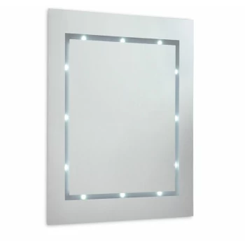 Image of Minisun - Slim LED Battery Operated Illuminating Rectangular Bathroom Mirror - IP44