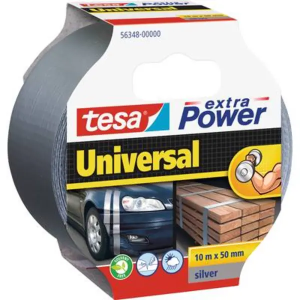 image of tesa UNIVERSAL 56348-00000-06 Cloth tape tesa extra Power Silver (L x W) 10 m x 50 mm