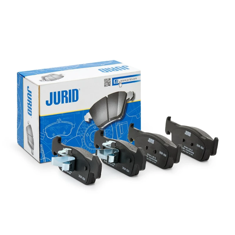 Image of JURID 573441J Brake pad set not prepared for wear warning indicator, without accessories, with piston clip Brake Pad Set,disc brake (402)