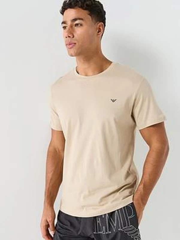 Image of Emporio Armani T-SHIRT BEACHWEAR - Beige Male XL