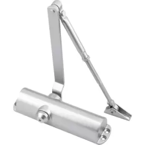 Eclipse Template Adjustable Overhead Door Closer in Silver, Size 2-4