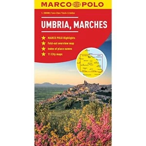 image of Umbria and the Marches Marco Polo Map Sheet map, folded 2012