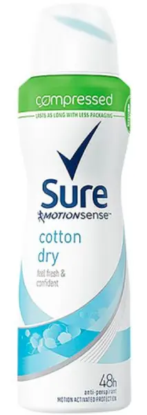 Image of Sure Motion Sense Cotton Dry Deodorant 125ml