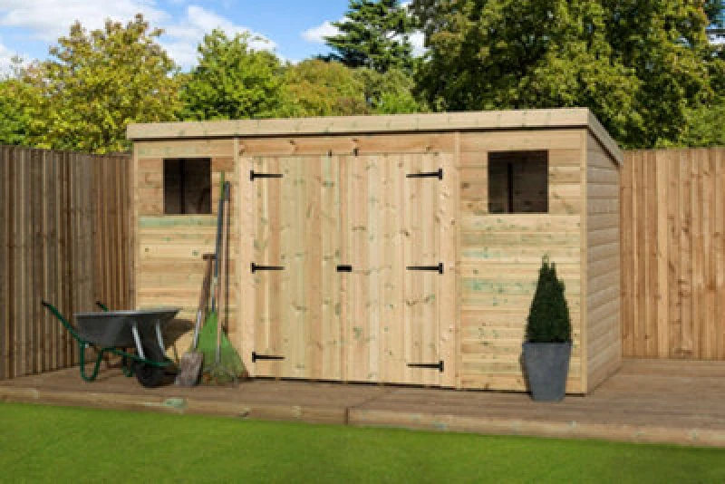 Image of Empire Sheds Empire 5000 Pent 12X3 Double Door Centre Windows