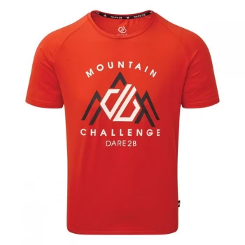 Image of Dare 2B Orange 'Righteous II' Reflective Print Detail T-Shirts - XS