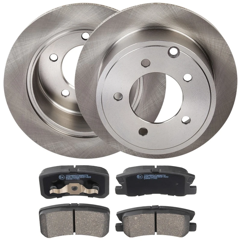 Image of RIDEX 3405B2160 Brake disc and pads set Rear Axle, Brake Disc Type: Solid, with acoustic wear warning Brake Set,disc brakes (3405)