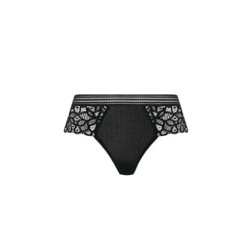 Image of Wacoal Womens thong panties Wacoal Raffine Noir Female M