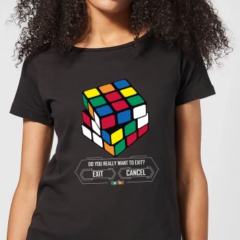 Image of Do You Want To Exit? Womens T-Shirt - Black - L - Black