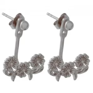 Image of Ladies Olivia Burton Sterling Silver Lace Detail Jacket Earrings