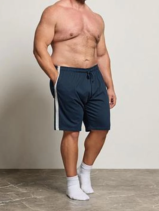 Image of BadRhino Mens Lightweight Lounge Shorts in Dark Navy Size: XL Dark Navy Male XL