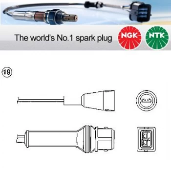 Image of 1x NGK NTK Oxygen O2 Lambda Sensor OZA446-E12 OZA446E12 (1805)