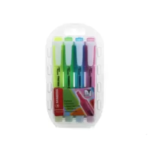 image of STABILO Swing Cool Highlighter Pack of 4, Assorted