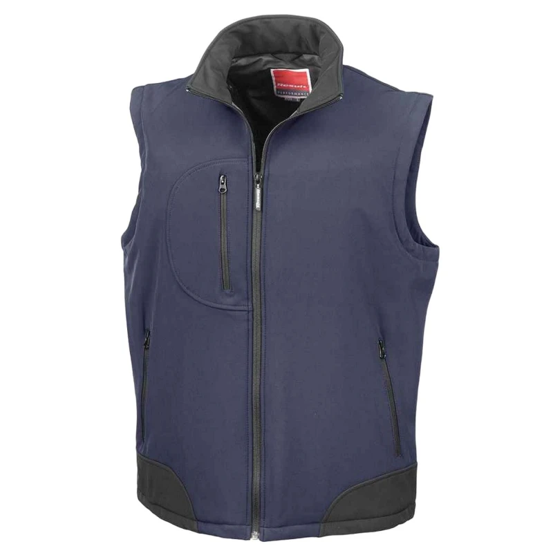 Image of Result Result Men Softshell Body Warmer in Navy Size: Small Navy S Male 5063527705280