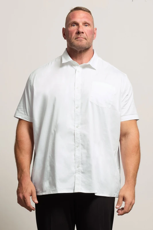 Image of BadRhino BadRhino Men Short Sleeve Shirt in White Size: 4X-Large White 4XL Male 5063111262892