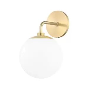 Image of Stella 1 Light Wall Sconce Brass, Glass