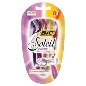 image of BIC Soleil Colour Collection Disposable 3 Blade Razor x8