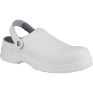 Image of Amblers FS512 Unisex White Clog Safety Shoes (10 UK) (White) - White