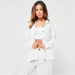 Image of SoulCal Linen Blend Shirt Womens - White
