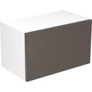 Image of Kitchen Kit Flatpack Slab Kitchen Cabinet Wall Bridge Unit Super Gloss 600mm in Graphite MFC