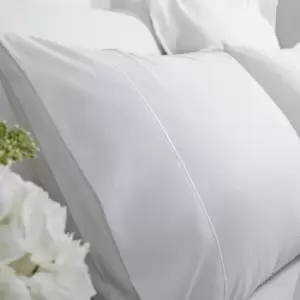 Image of Luxury 100% Cotton Sateen 800 Thread Count Standard Pillow Cases, White, Pair - Bianca