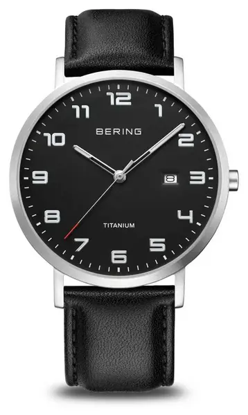 image of Bering 18640-402 Titanium Black Dial With Date Window Watch