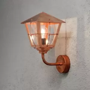 Image of Konstsmide Fenix Outdoor Classic Lantern Wall Lamp Copper, IP23