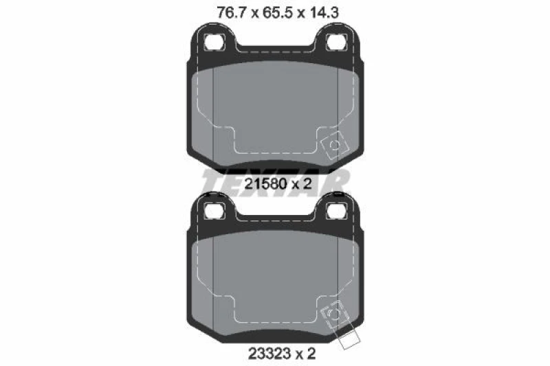 Image of Brake pad set TEXTAR 2158001