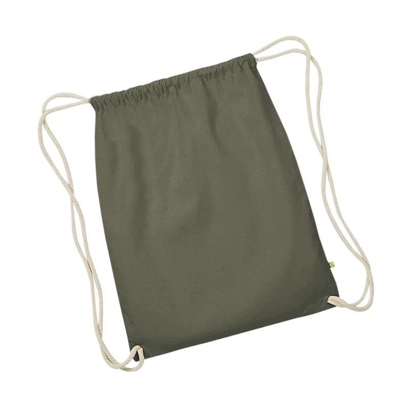 Image of Westford Mill Mens EarthAware Gymsac in Dark Olive Dark Olive Male