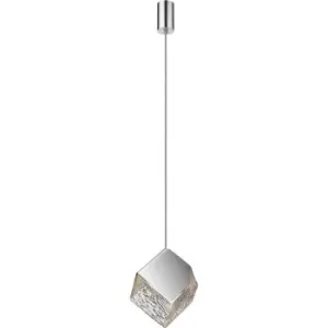 image of Schuller Priscila Integrated LED Pendant Ceiling Light Chrome, Textured G9