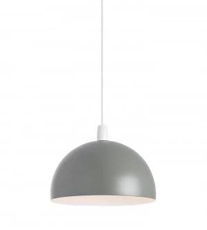 image of Dome Ceiling Pendant Light Matt Cream Paint, Matt Taupe, E27