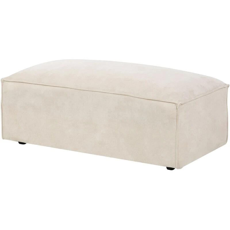 Image of Beliani Ottoman Hellnar Velvet Light Beige