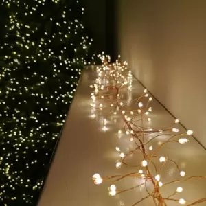 Image of 430 LED 2.7m Premier Christmas Outdoor 8 Function Gold Wire Lights Warm White